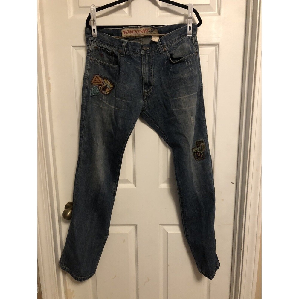 Winchester Men's American Legend Embroidered Straight Leg Blue Jean Size 36 L